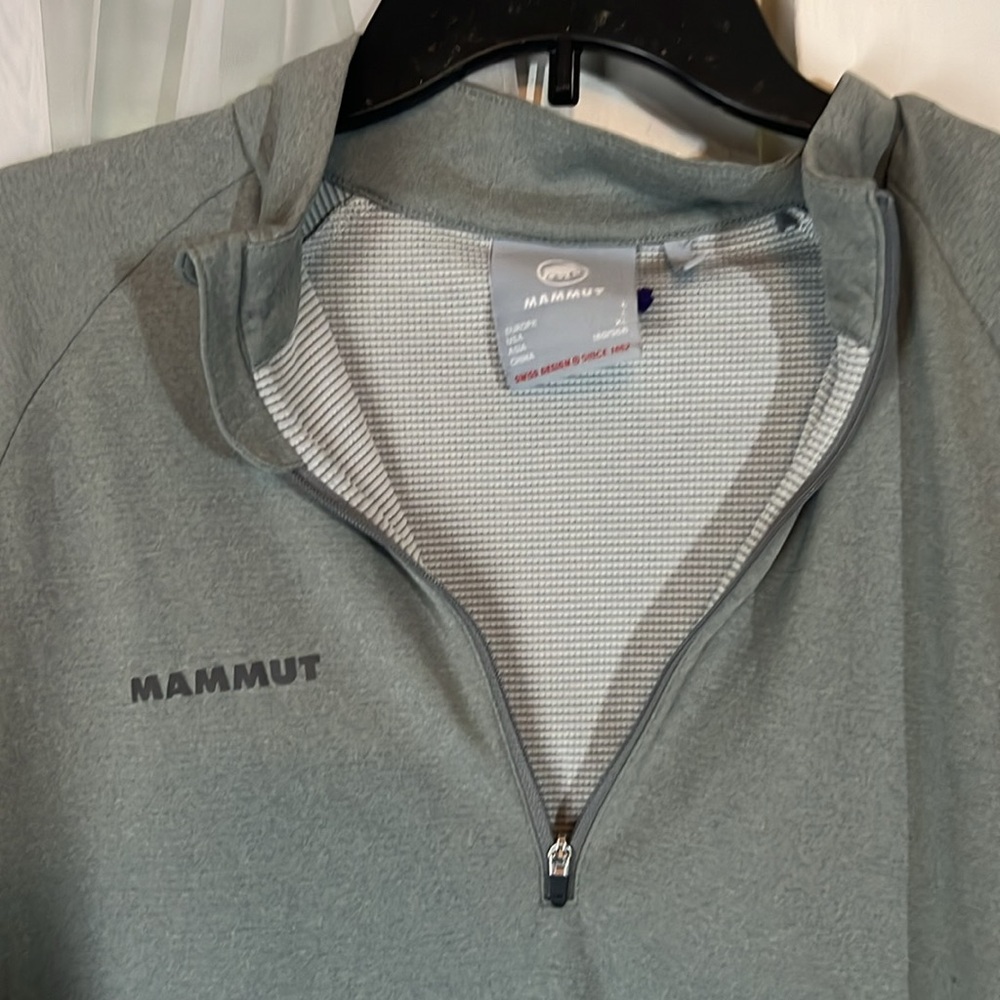 Mammut Aegility Half ZIP Short Sleeve T-Shirt Men’s Large Grey